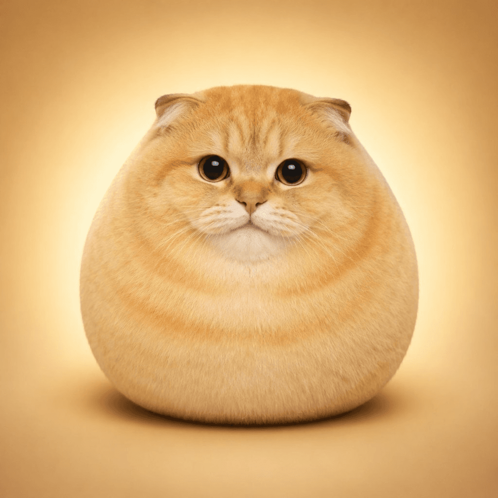 Omoji Pearcat — the spherical pear-body cat mascot
